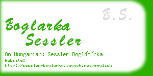 boglarka sessler business card